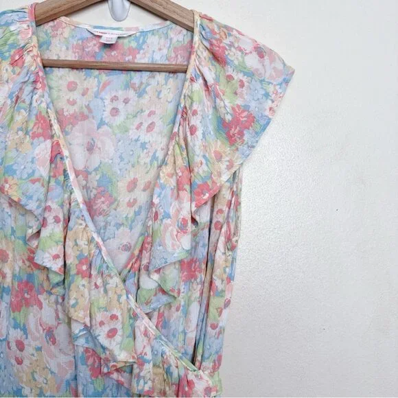 Joe Fresh Pastel Floral Ruffle Midi Dress - Picture 5 of 12